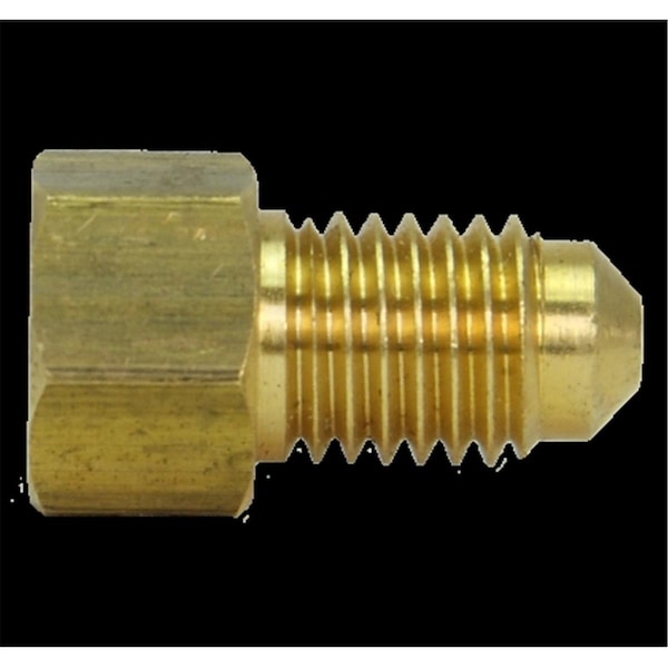 Homestead 0.37-24 in. Female Inverted; M12 x 1 mm Male Bubble Brass Adapter HO652383 - main